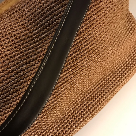 NWOT The Sak Crochet & Leather Shoulder Bag Purse - Picture 9 of 12